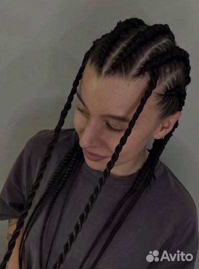 Брейды, косы с канекалоном, афрохвосты