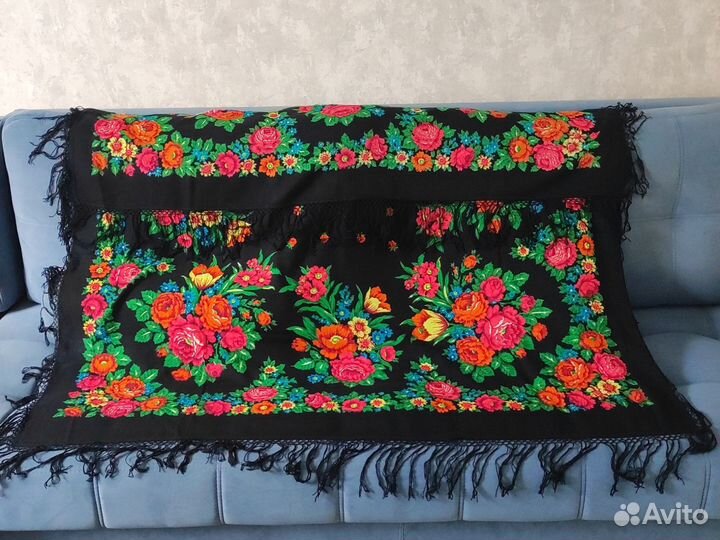 Павловопосадский платок СССР новый 145х145 шерсть