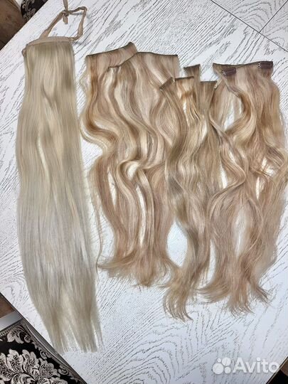 Волосы на заколках