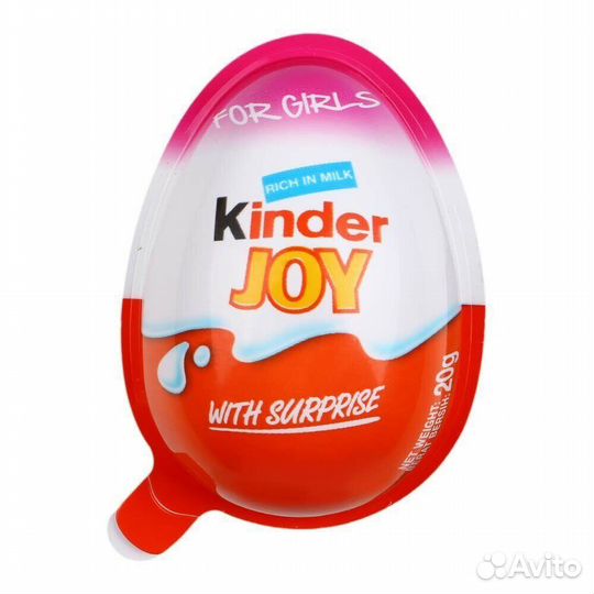 Шоколадное яйцо Kinder Joy для Девочек 20г