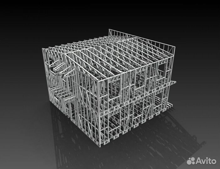 Лстк каркас торгово-офисного здания площадью 242 м