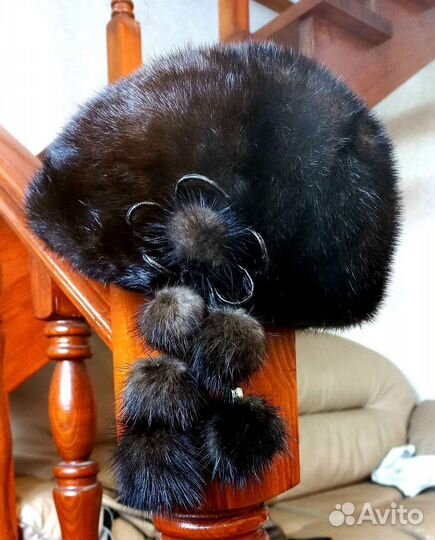 Шапка норковая женская 56