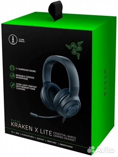 Наушники проводные Razer Kraken X Lite смикрофоном
