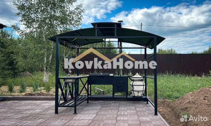 Мангал с крышей