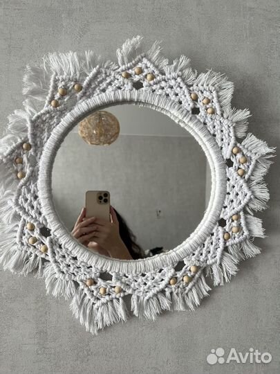 Зеркало ручной работы в стиле бохо