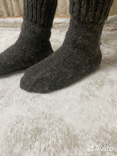 Носки шерстяные вязаные