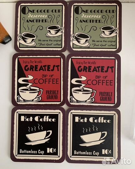 Подставки под чашки, бокалы