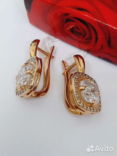 Золотые серьги проба 586 Арт.004008830123
