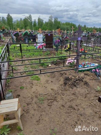 Оградки ритуальные на могилу в наличии и под заказ