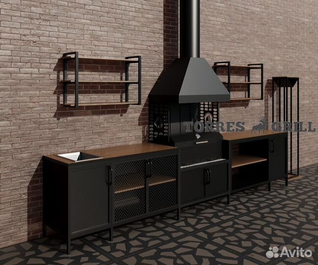 Мангальный комплекс с местом под тандыр и печью