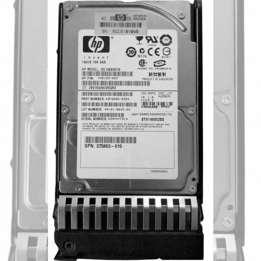 [DG146BB976] Жесткий Диск Hp 146gb Sas 2,5" Hdd Dg146bb976