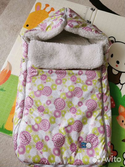 Зимний конверт в коляску на овчине