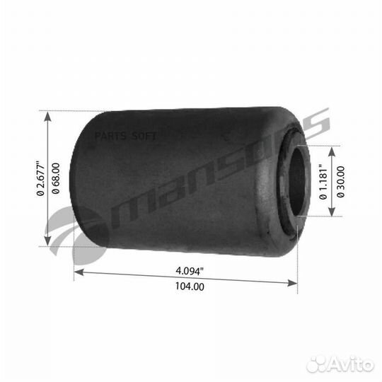 Mansons ARB001 ARB001MNS сайлентблок рессоры (мр)