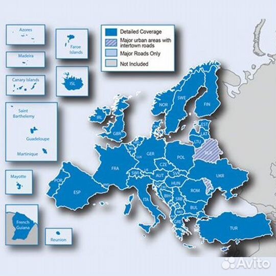Карта Европы для авто и мото Garmin NTU 2024.10
