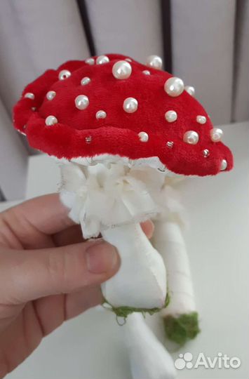 Грибы текстильные, ручная работа