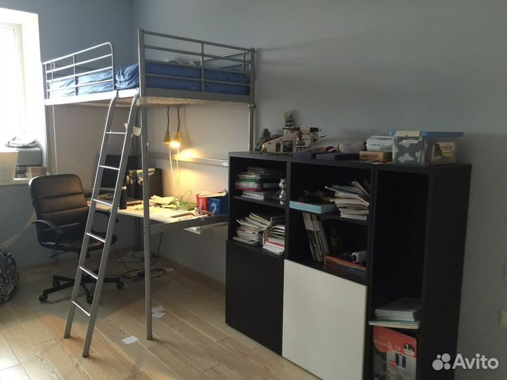 Кровать-чердак, двухъярусная, Икеа