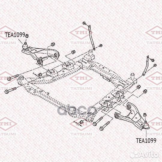 Опора шаровая Renault Duster 10- TEA1099 tatsumi