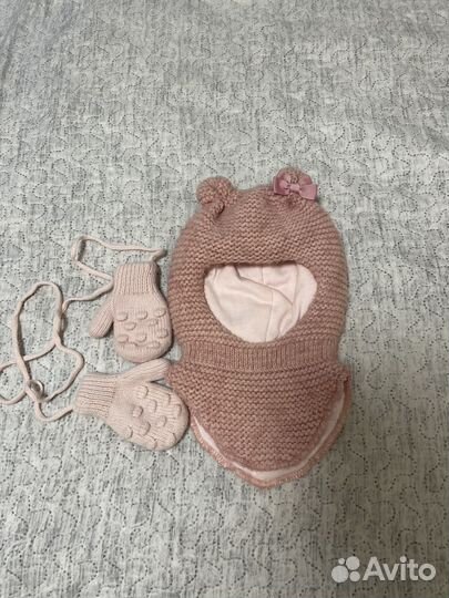 Шапка шлем+варежки