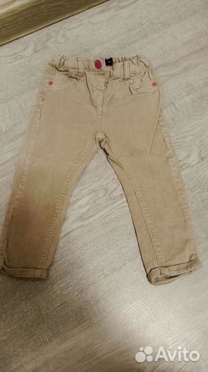 Брюки кордовые на девочку 80