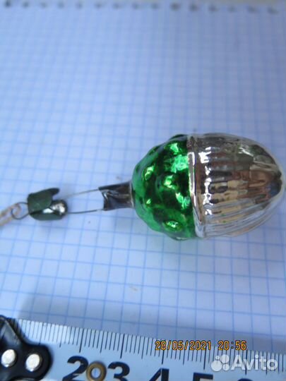 Елочная Игрушка желудь Стекло СССР