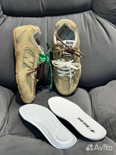 New Balance X Miu Miu 530 SL Suede Sneakers