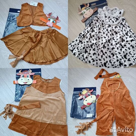 Новогодний костюм быка и буренки, 116