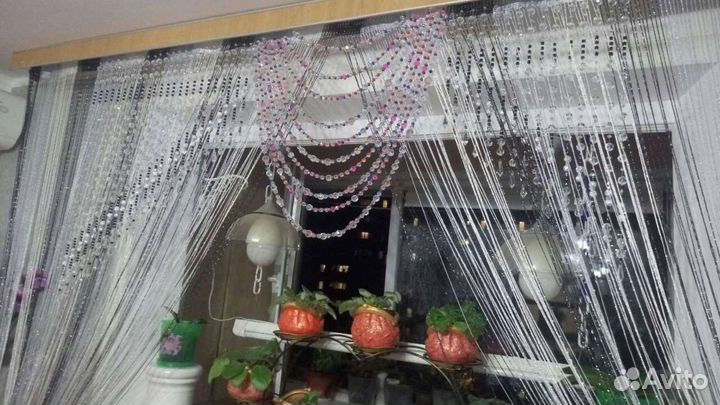 Штора хрустальная