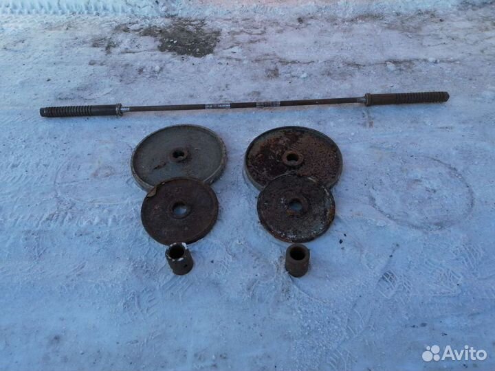 Штанга гриф блины бу