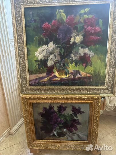 Картина холст масло подарок сирень цветы лето