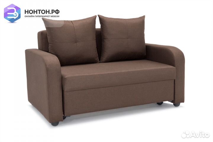 Диван Бруно рогожка коричневая