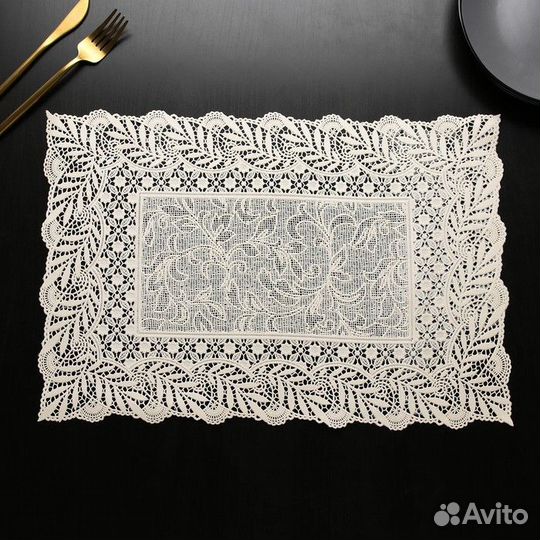 Набор салфеток ажурных 46х30 см, 4 шт, пвх