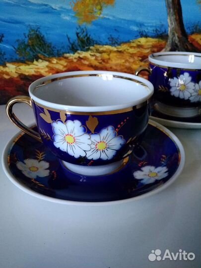 Чайные пары от сервиза Яблоневый цвет