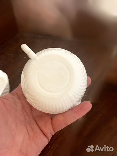 Молочник и сахарница молочное стекло