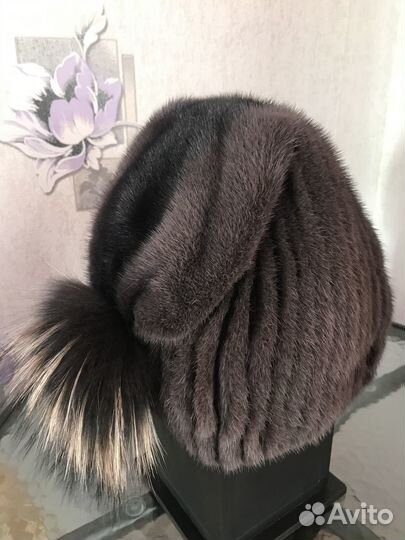Шапка норковая женская