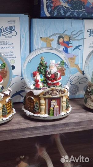 Снежный шар, музыкальный 10 см