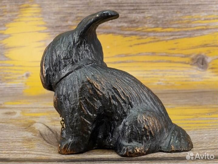 Статуэтка собака щенок клеймо СССР (без часов)