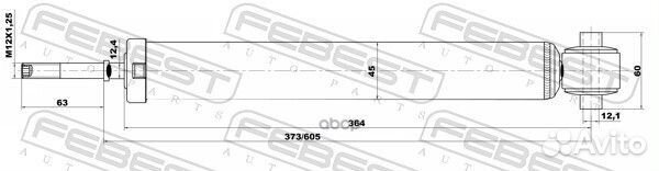 Амортизатор зад прав/лев 01650964R Febest