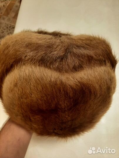 Шапка из меха ондатры мужская