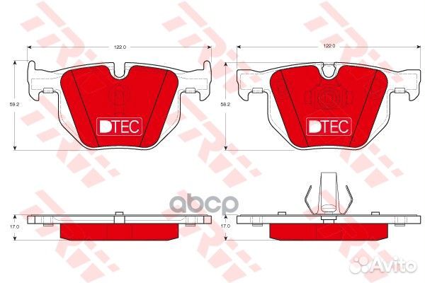 К-т дисков. тормоз. колодок GDB1730DTE TRW
