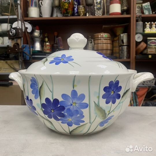 Советская Большая Супница зик Ручная Роспись СССР