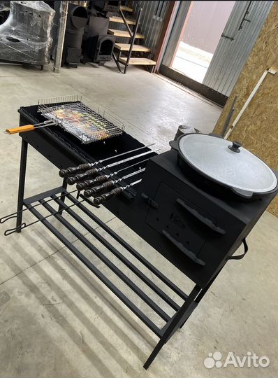 Мангал с печью под казан / В наличии
