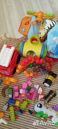 Набор игрушек. Fisher price, Lego, mega blocs, elc