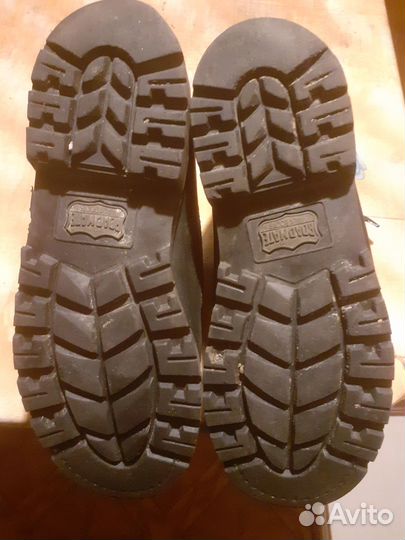 Ботинки утеплённые,кожаные