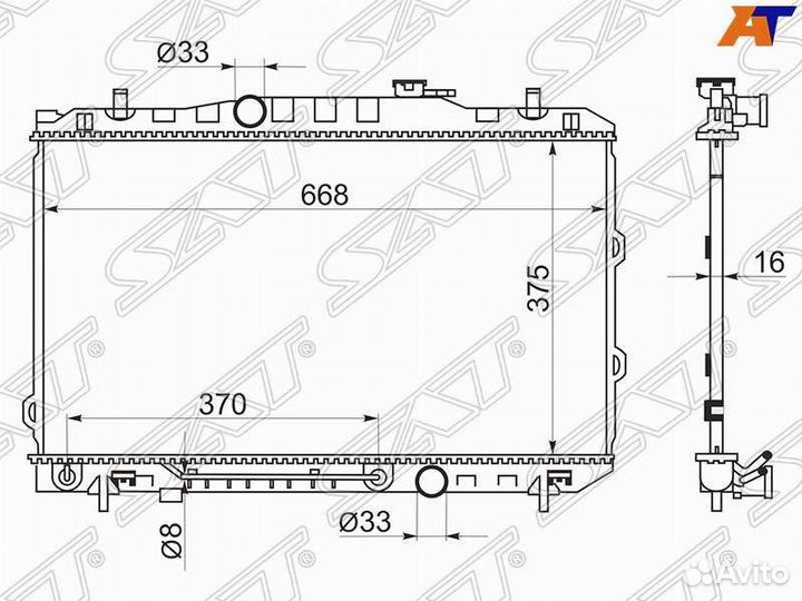 Радиатор на Киа Церато 1 2004-2009г