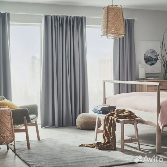 Бенгта Блокирующая свет гардина,Икеа серая