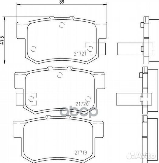 Колодки тормозные задние NP8008 nisshinbo