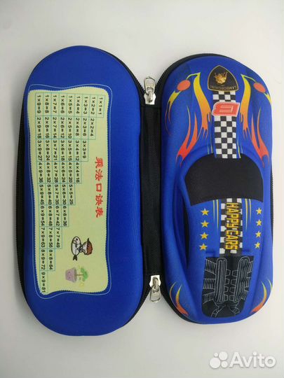 Большой школьный детский пенал на молнии 3D