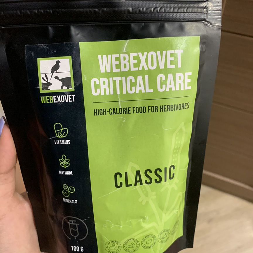 Webexovet critical carе -высококалорийный корм