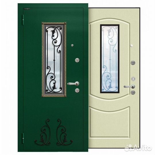 Дверь входная с ковкой