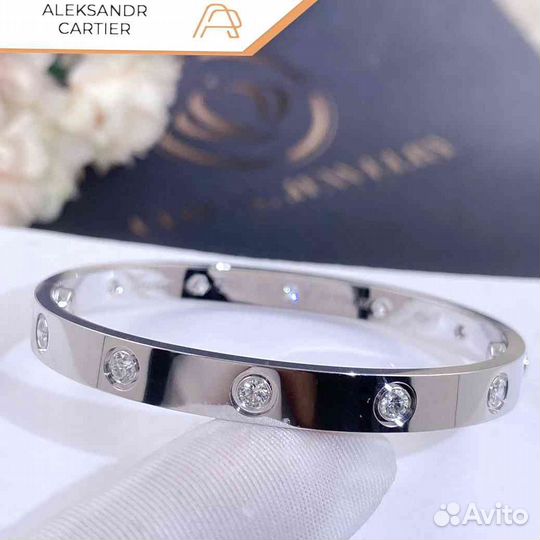 Браслет Картье из золота с 10 бриллиантами